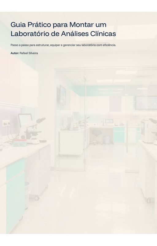 Capa do e-book Guia Prático para Montar um Laboratório de Análises Clínicas